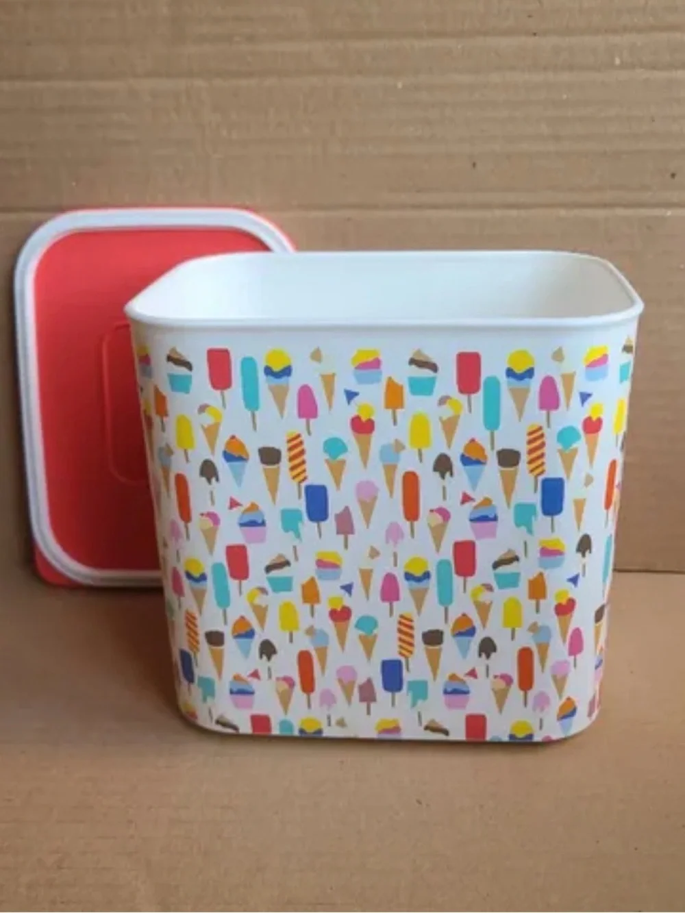 Limited-edition Tupperware Sweet Parlor 3-pc square nesting canister set storage